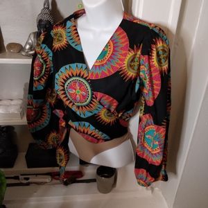 Diyanu crop top blouse